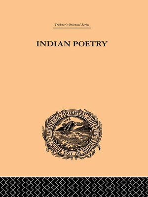 cover image of Indian Poetry